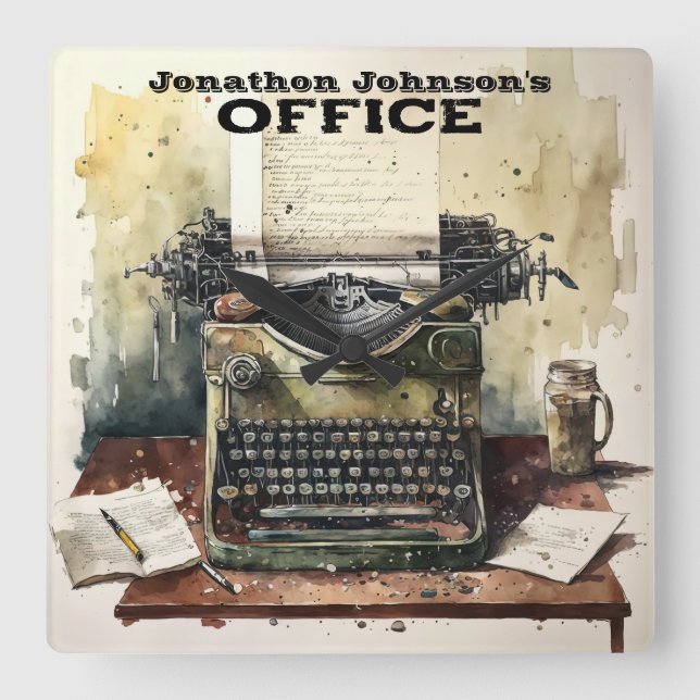 Reloj de pared de máquina retro (Anverso)