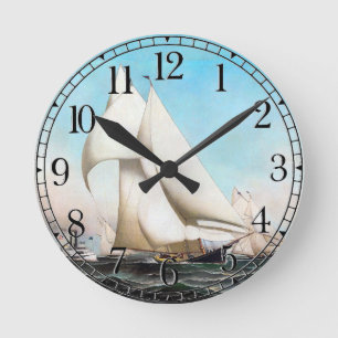 Reloj de pared de mar del océano de la regata del
