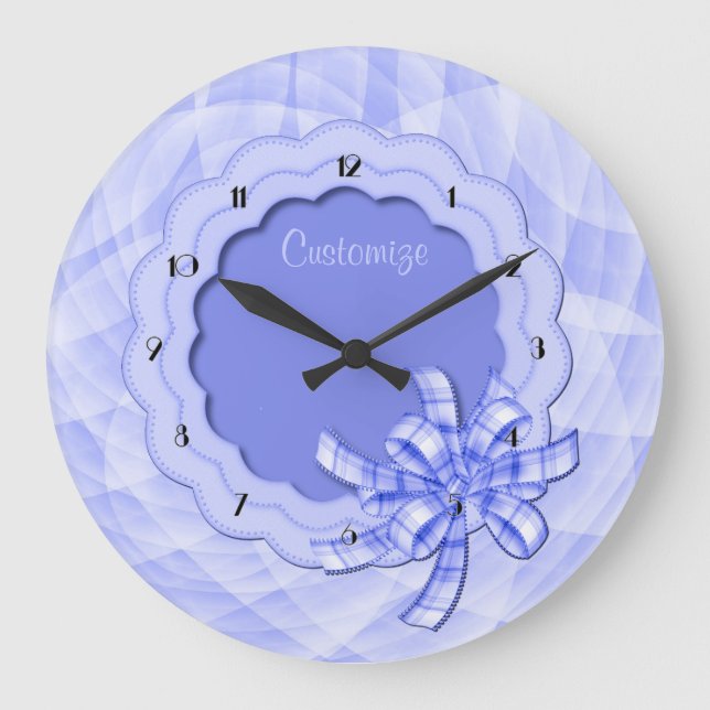 Reloj de pared de marco con cielorraso azul person (Anverso)