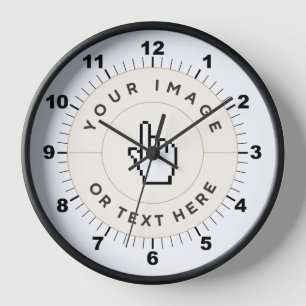 Reloj de pared de marco de madera redonda de 10" -