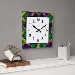Reloj de pared de Mardi Gras