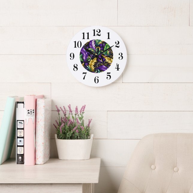 Reloj de pared de Mardi Gras (Sala de lectura)