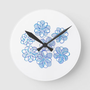 Reloj de pared de mareas azules