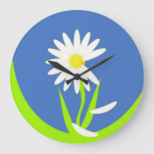 Reloj de pared de margarita