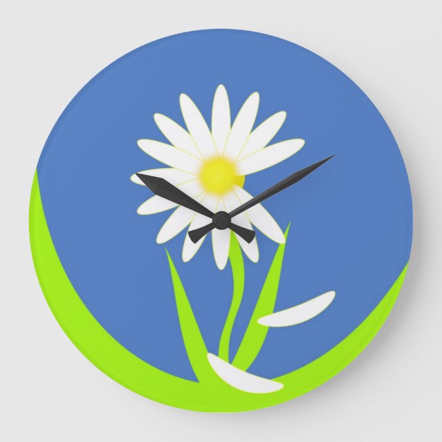 Reloj de pared de margarita (Anverso)