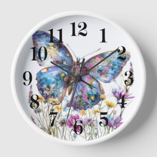 Reloj de pared de mariposa