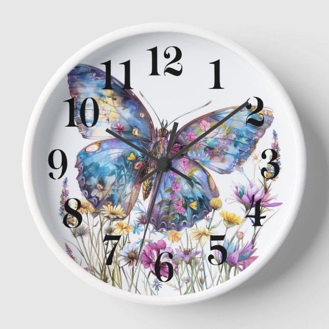 Reloj de pared de mariposa (Anverso)