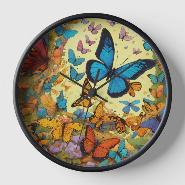 Reloj de pared de mariposa (Anverso)