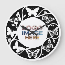 Reloj de pared de mariposa blanca de bosque person