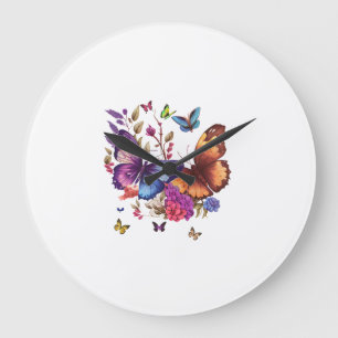 Reloj de pared de mariposa elegante