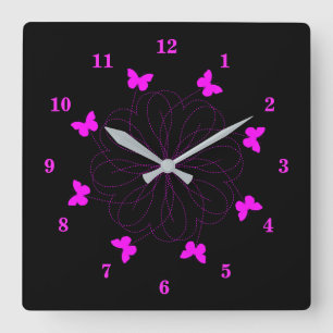 Reloj de pared de mariposas voladoras - Elegir col