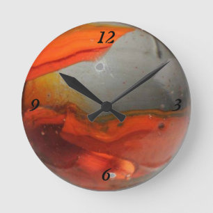 Reloj de pared de mármol abstracto