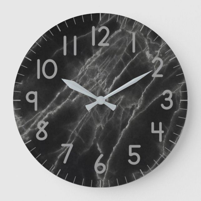 Reloj de pared de mármol negro (Anverso)