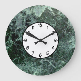reloj de pared de mármol verde