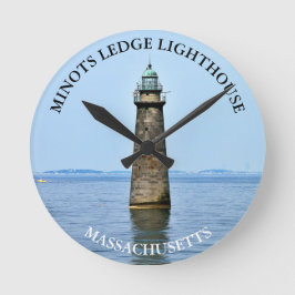 Reloj de pared de Massachusetts Ledge Lighthouse