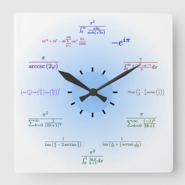 Reloj de pared de matemáticas (Anverso)
