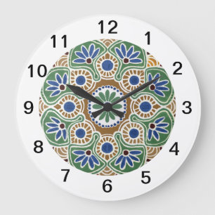 Reloj de pared de medallón redondo