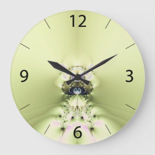 Reloj de pared de meditación verde