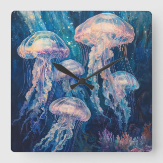Reloj de pared de medusa soñadora