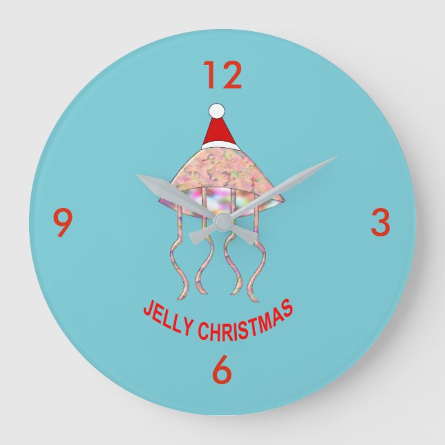 Reloj de pared de medusas Fiesta Navidades (Anverso)