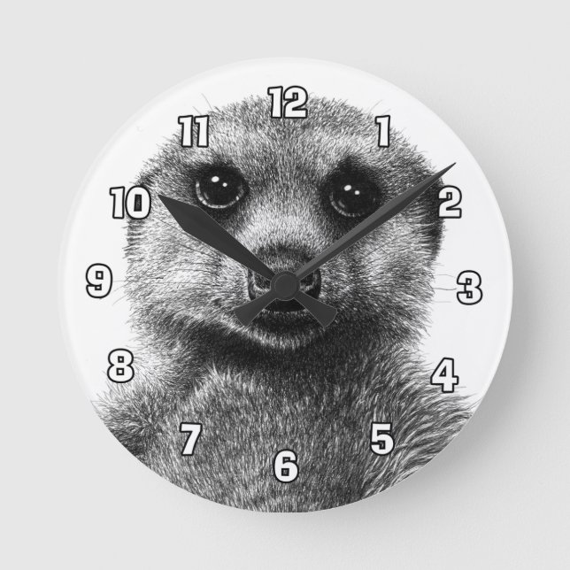 Reloj de pared de Meerkat (Anverso)