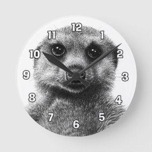Reloj de pared de Meerkat
