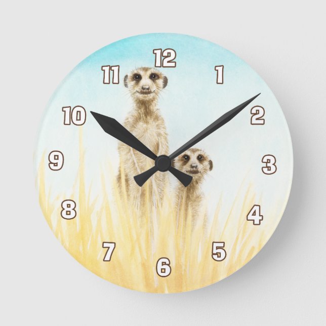 Reloj de pared de Meerkat (Anverso)