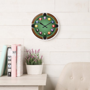Reloj de pared de mesa de billar The Pocket Eight-