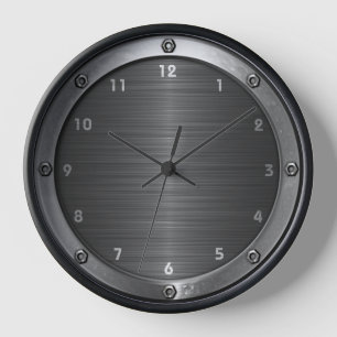 Reloj de pared de metal remachado