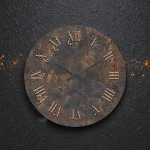 Reloj de pared de metal rústico Steampunk
