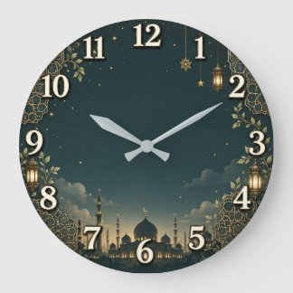 Reloj de pared de mezquita islámica | Noche de Ram