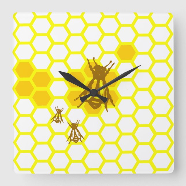 Reloj de pared de miel de abeja (Anverso)