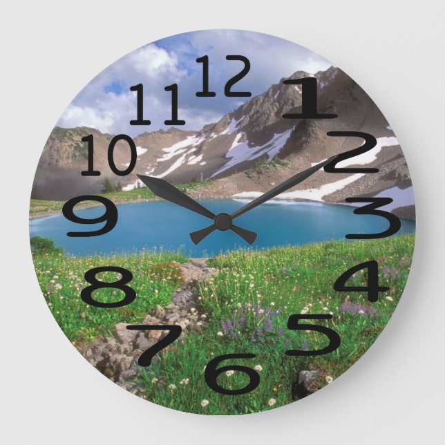 Reloj de pared de montaña móvil personalizado (Anverso)