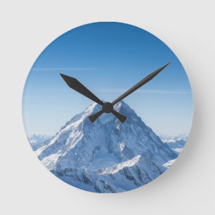 Reloj de pared de montaña nevado - Diseño natural 