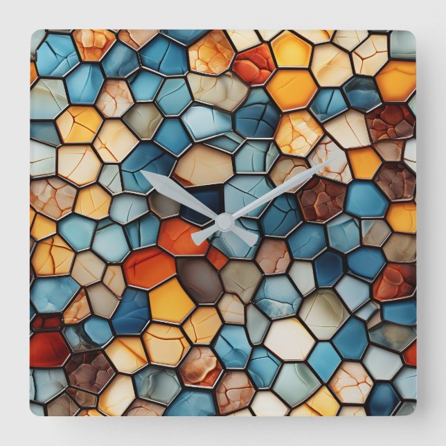 Reloj de pared de mosaico (Anverso)