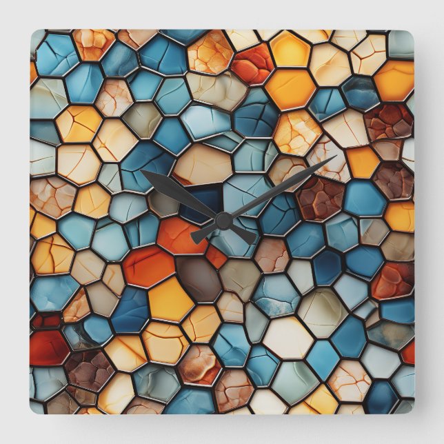Reloj de pared de mosaico (Anverso)