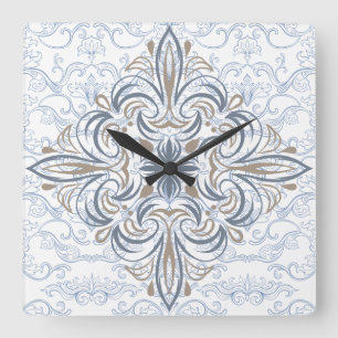 Reloj de pared de mosaico italiano, reloj de pared
