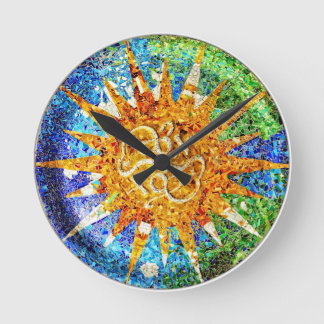Reloj de pared de mosaicos de la Guell Park
