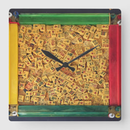 Reloj de pared de mosaicos vintage