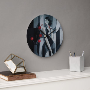 Reloj de pared de mujer Art Deco Silent Pulse