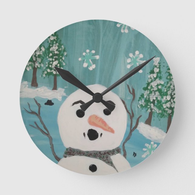 reloj de pared de muñeco de nieve (Anverso)