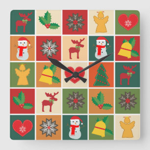 Reloj de pared de navidad
