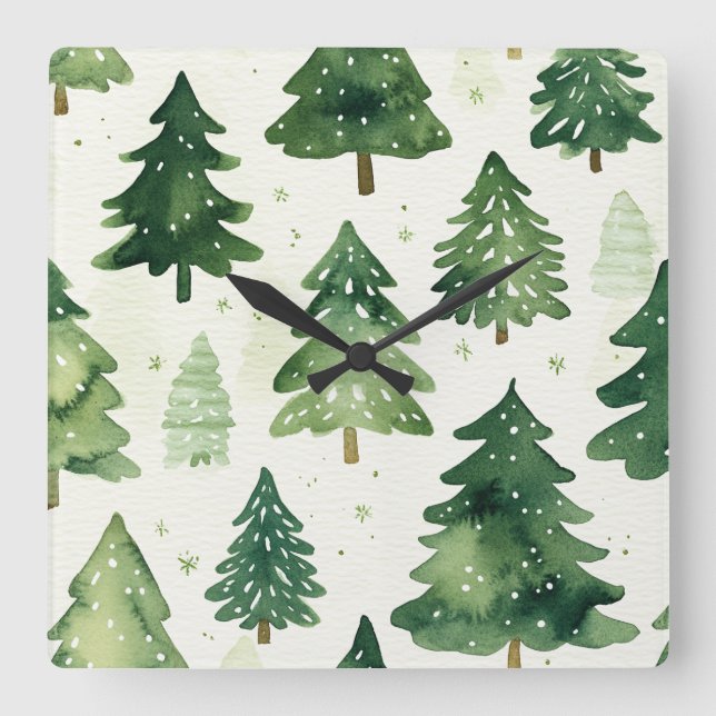 Reloj de pared de Navidad elegante: hora de invier (Anverso)