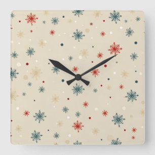 Reloj de pared de Navidad elegante: hora de invier