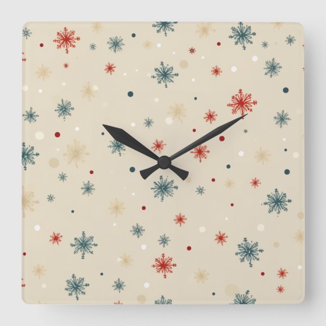 Reloj de pared de Navidad elegante: hora de invier (Anverso)