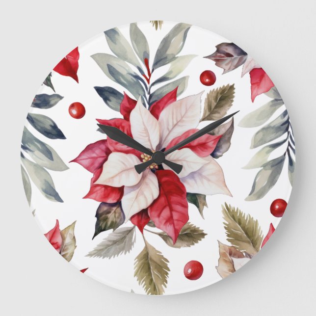 Reloj de pared de Navidad elegante: hora de invier (Anverso)