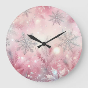 Reloj de pared de Navidad elegante: hora de invier