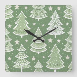 Reloj de pared de Navidad elegante: hora festiva d