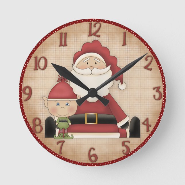 Reloj de pared de Navidades pequeños (Anverso)