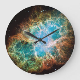 Reloj de pared de nebulosa de cangrejo